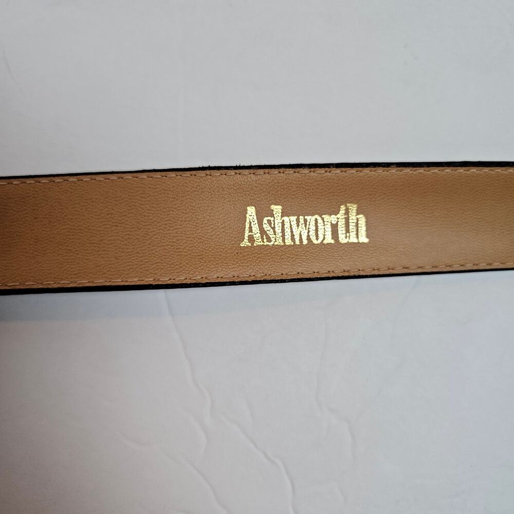 Ashworth Oil Tanned NuBuck Two Color Purple Black Belt Women's Medium - Picture 5 of 10